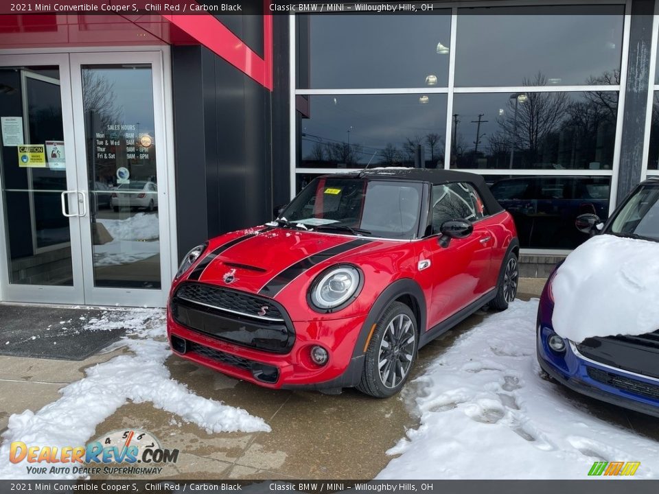 2021 Mini Convertible Cooper S Chili Red / Carbon Black Photo #1