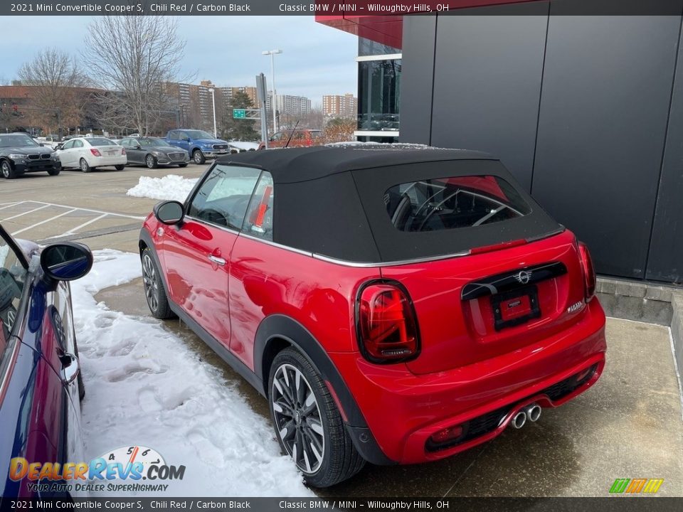 2021 Mini Convertible Cooper S Chili Red / Carbon Black Photo #2