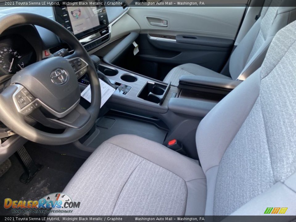 2021 Toyota Sienna LE Hybrid Midnight Black Metallic / Graphite Photo #4