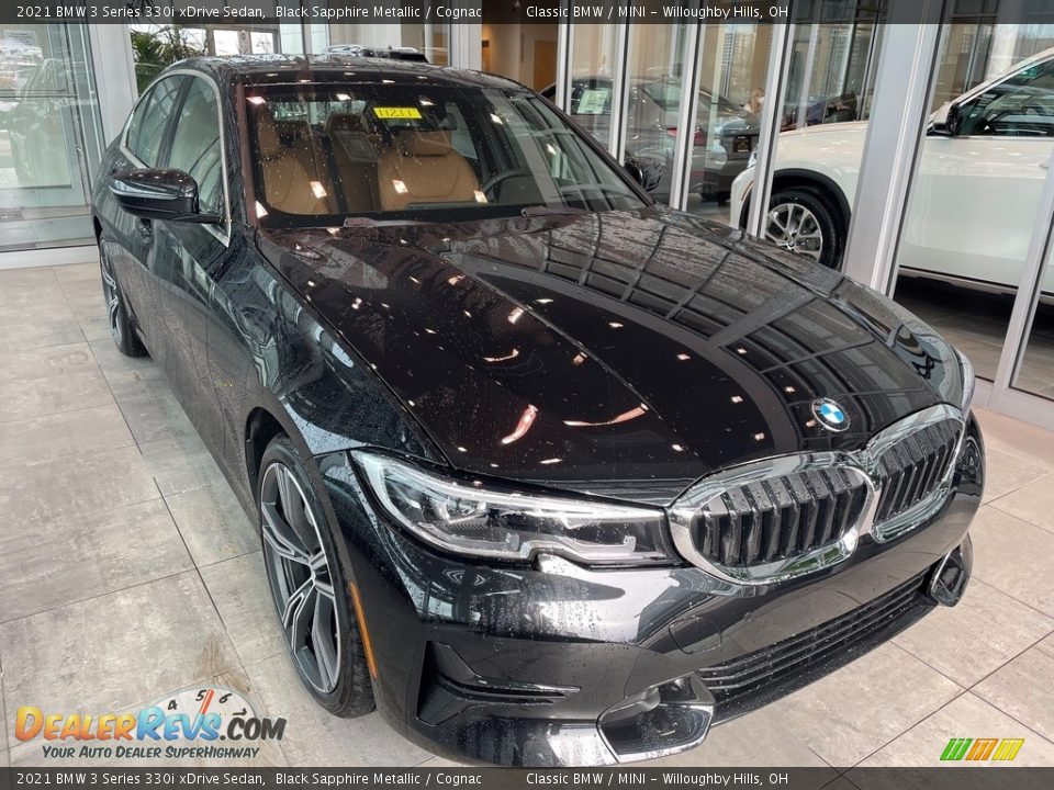 2021 BMW 3 Series 330i xDrive Sedan Black Sapphire Metallic / Cognac Photo #1