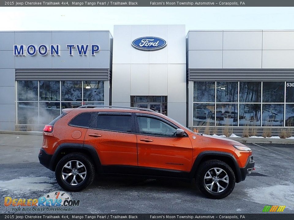 2015 Jeep Cherokee Trailhawk 4x4 Mango Tango Pearl / Trailhawk Black Photo #1