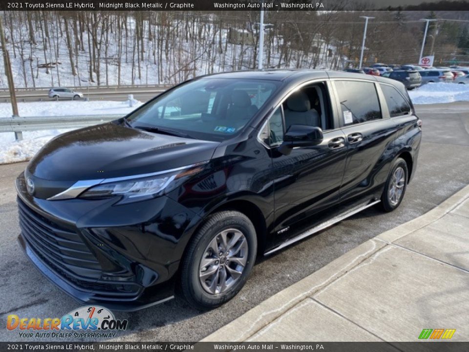 2021 Toyota Sienna LE Hybrid Midnight Black Metallic / Graphite Photo #12