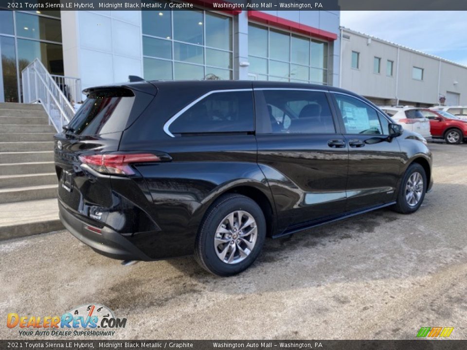 2021 Toyota Sienna LE Hybrid Midnight Black Metallic / Graphite Photo #13