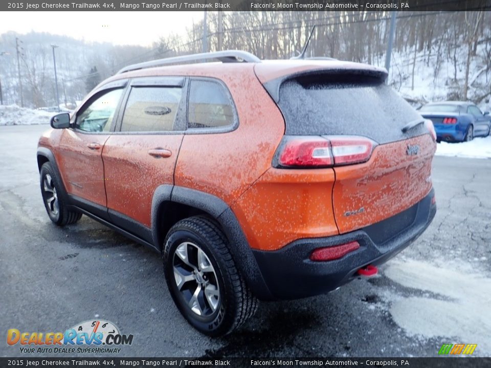 2015 Jeep Cherokee Trailhawk 4x4 Mango Tango Pearl / Trailhawk Black Photo #5