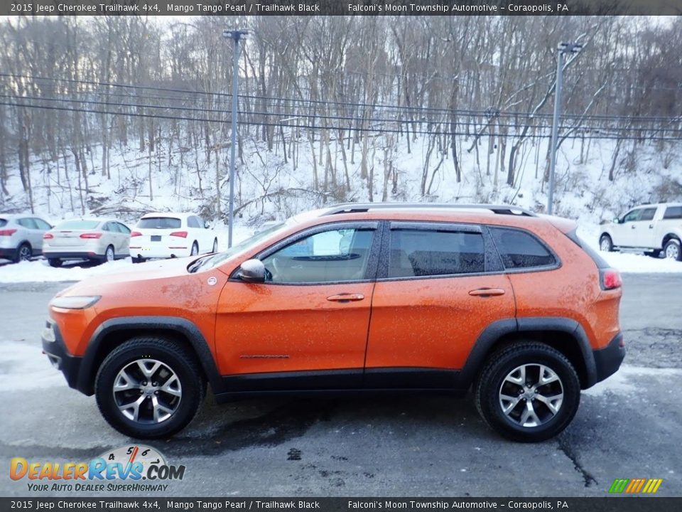 2015 Jeep Cherokee Trailhawk 4x4 Mango Tango Pearl / Trailhawk Black Photo #6