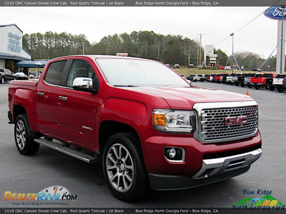 2018 GMC Canyon Denali Crew Cab Red Quartz Tintcoat / Jet Black Photo #7