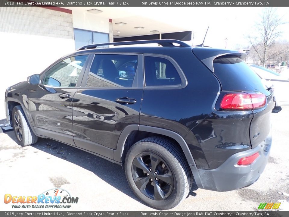 2018 Jeep Cherokee Limited 4x4 Diamond Black Crystal Pearl / Black Photo #4