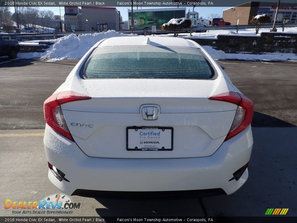 2018 Honda Civic EX Sedan White Orchid Pearl / Black Photo #4