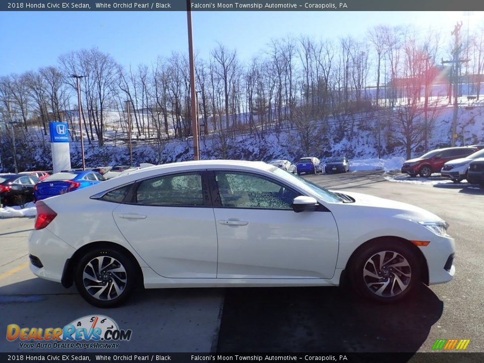 2018 Honda Civic EX Sedan White Orchid Pearl / Black Photo #7