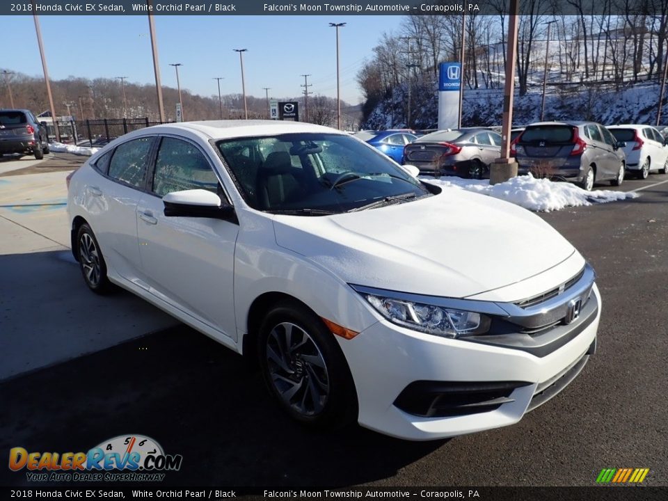 2018 Honda Civic EX Sedan White Orchid Pearl / Black Photo #8