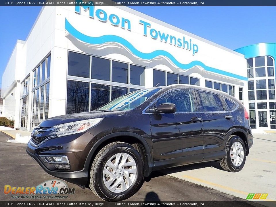 2016 Honda CR-V EX-L AWD Kona Coffee Metallic / Beige Photo #1