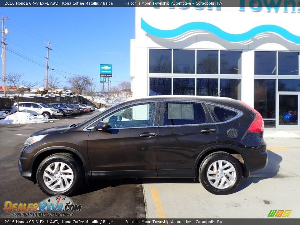 2016 Honda CR-V EX-L AWD Kona Coffee Metallic / Beige Photo #2