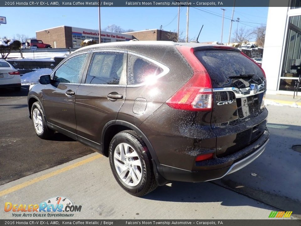 2016 Honda CR-V EX-L AWD Kona Coffee Metallic / Beige Photo #3