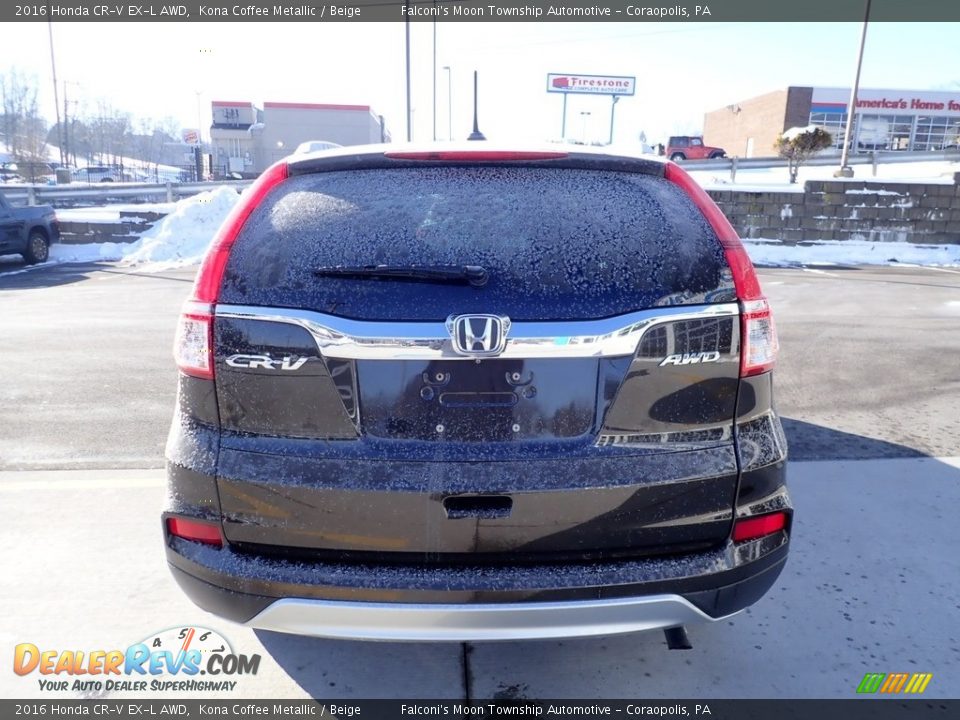 2016 Honda CR-V EX-L AWD Kona Coffee Metallic / Beige Photo #4
