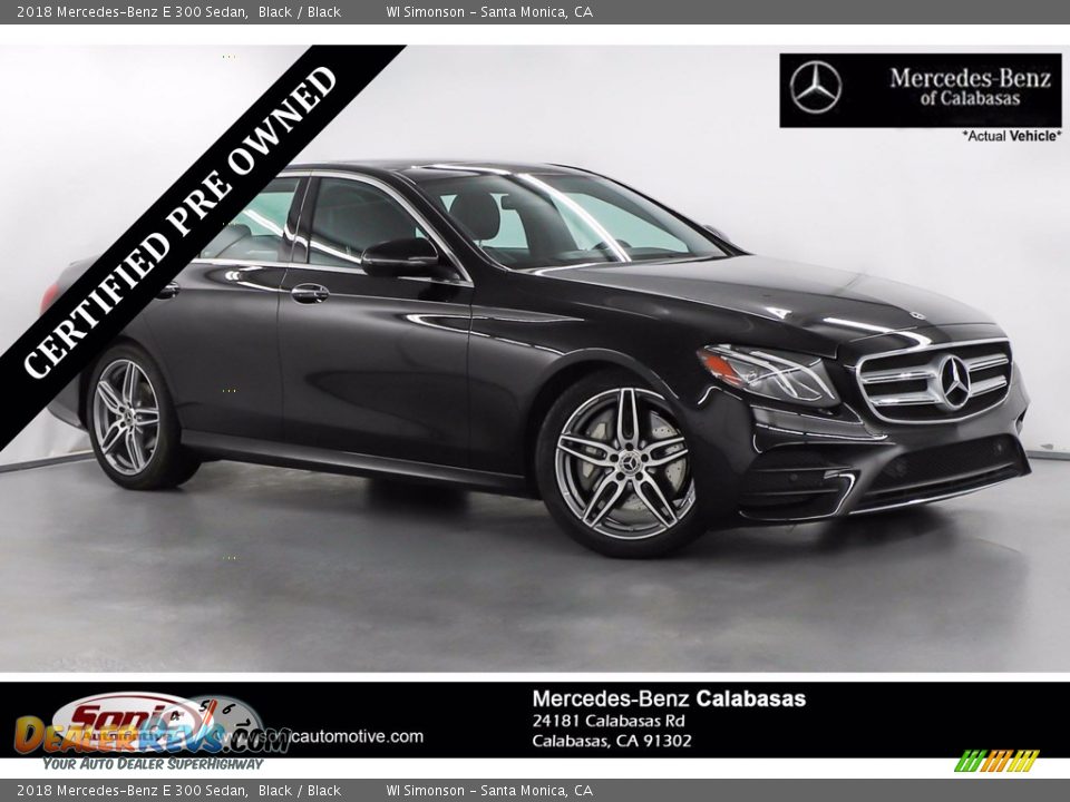 2018 Mercedes-Benz E 300 Sedan Black / Black Photo #1