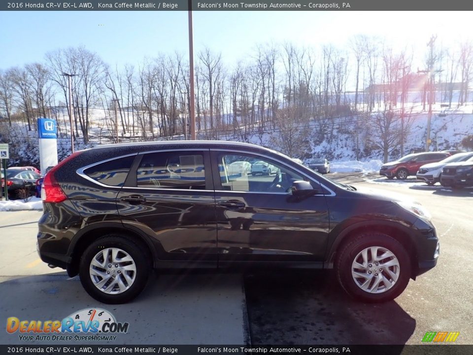 2016 Honda CR-V EX-L AWD Kona Coffee Metallic / Beige Photo #7