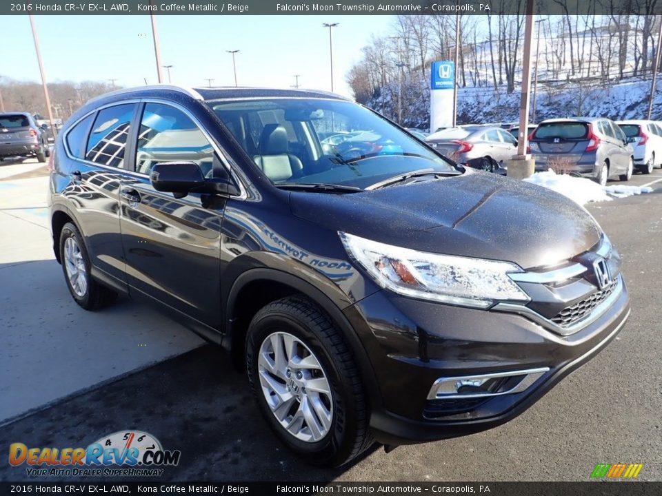 2016 Honda CR-V EX-L AWD Kona Coffee Metallic / Beige Photo #8