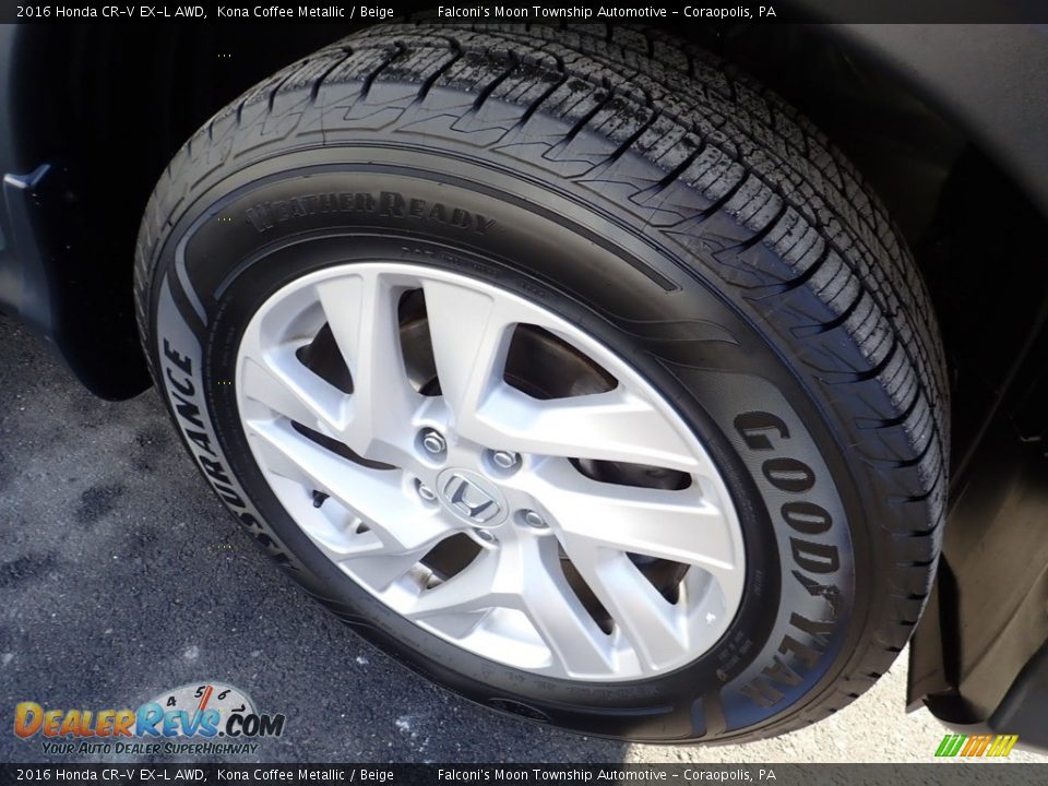 2016 Honda CR-V EX-L AWD Kona Coffee Metallic / Beige Photo #10