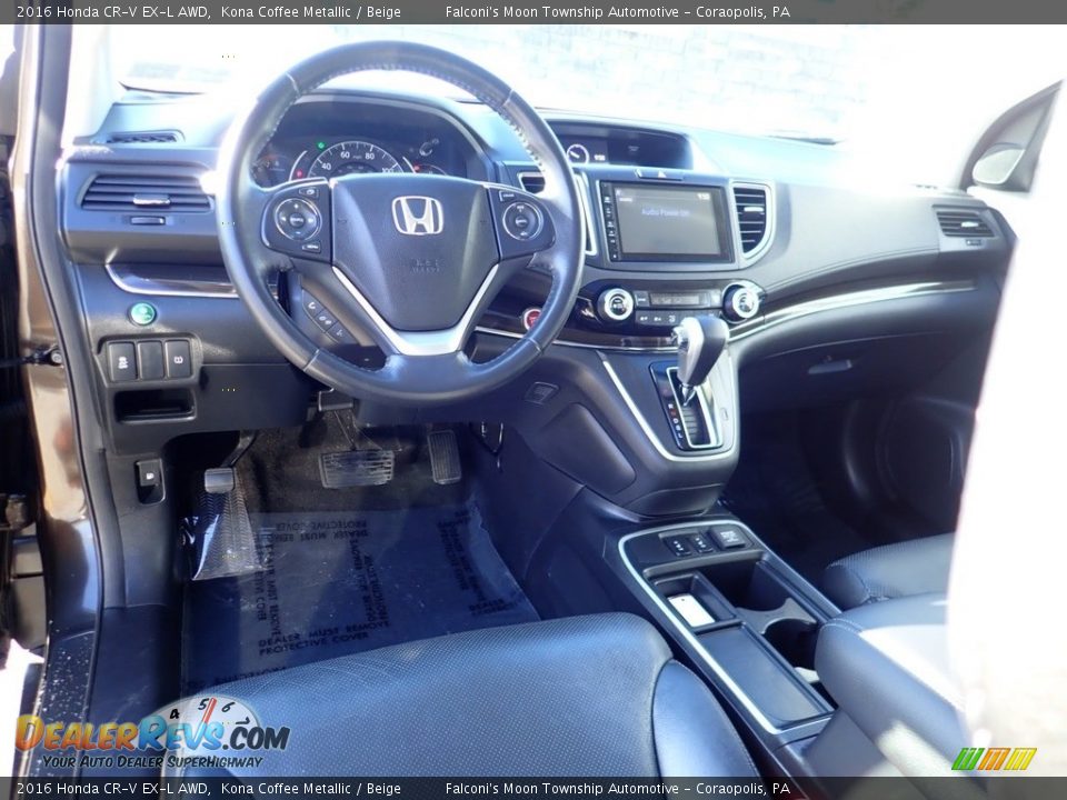 2016 Honda CR-V EX-L AWD Kona Coffee Metallic / Beige Photo #17