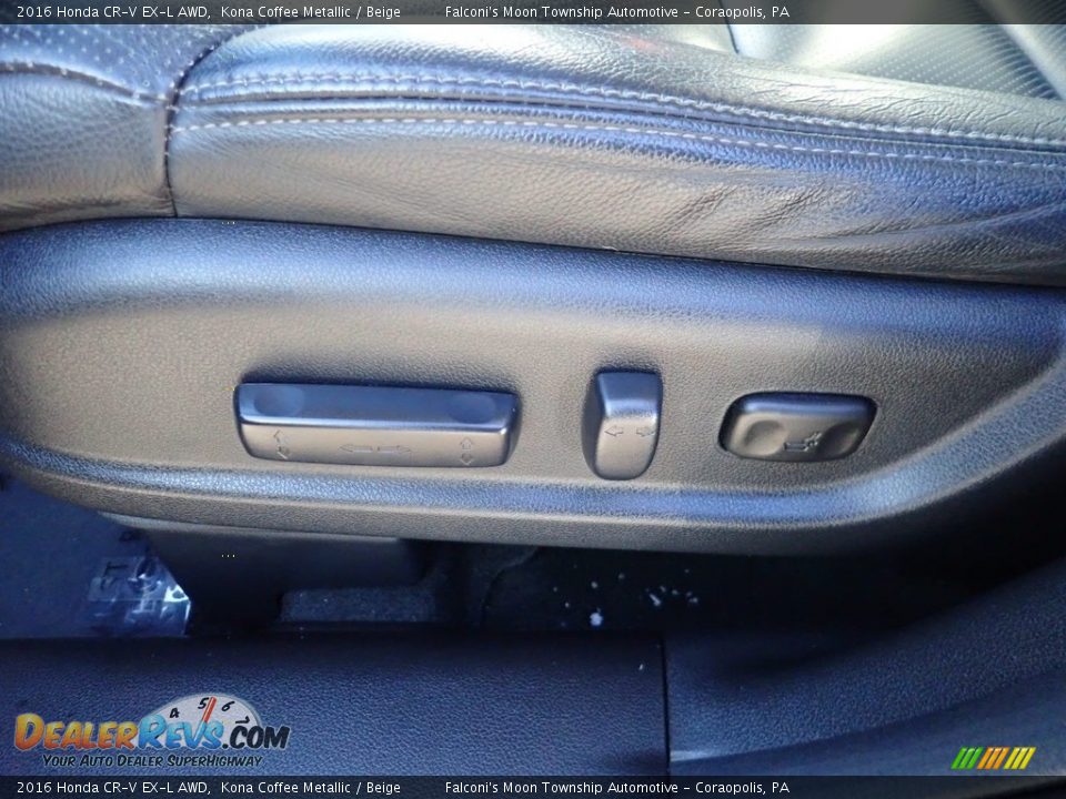 2016 Honda CR-V EX-L AWD Kona Coffee Metallic / Beige Photo #19