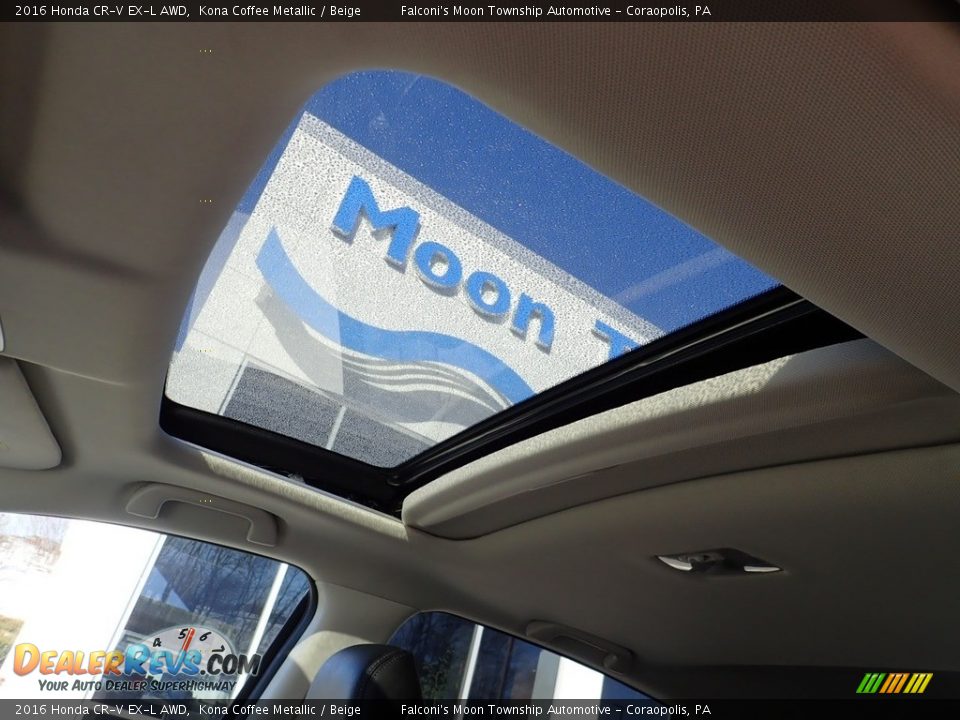 2016 Honda CR-V EX-L AWD Kona Coffee Metallic / Beige Photo #20