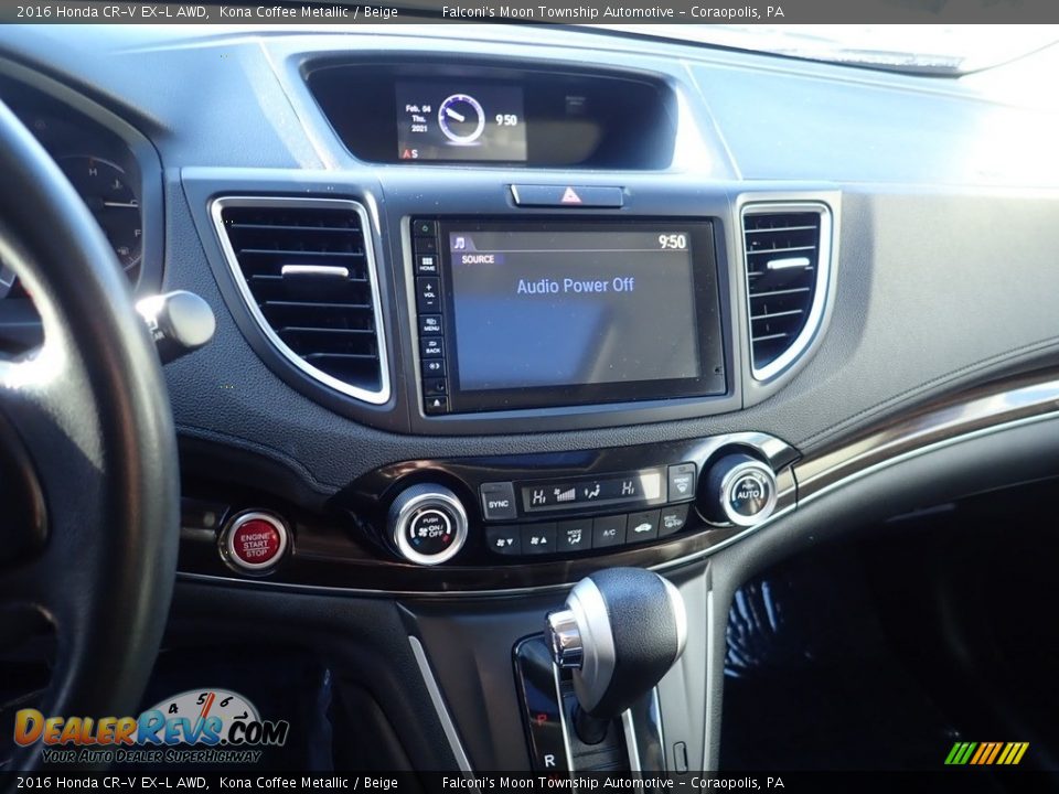 2016 Honda CR-V EX-L AWD Kona Coffee Metallic / Beige Photo #22