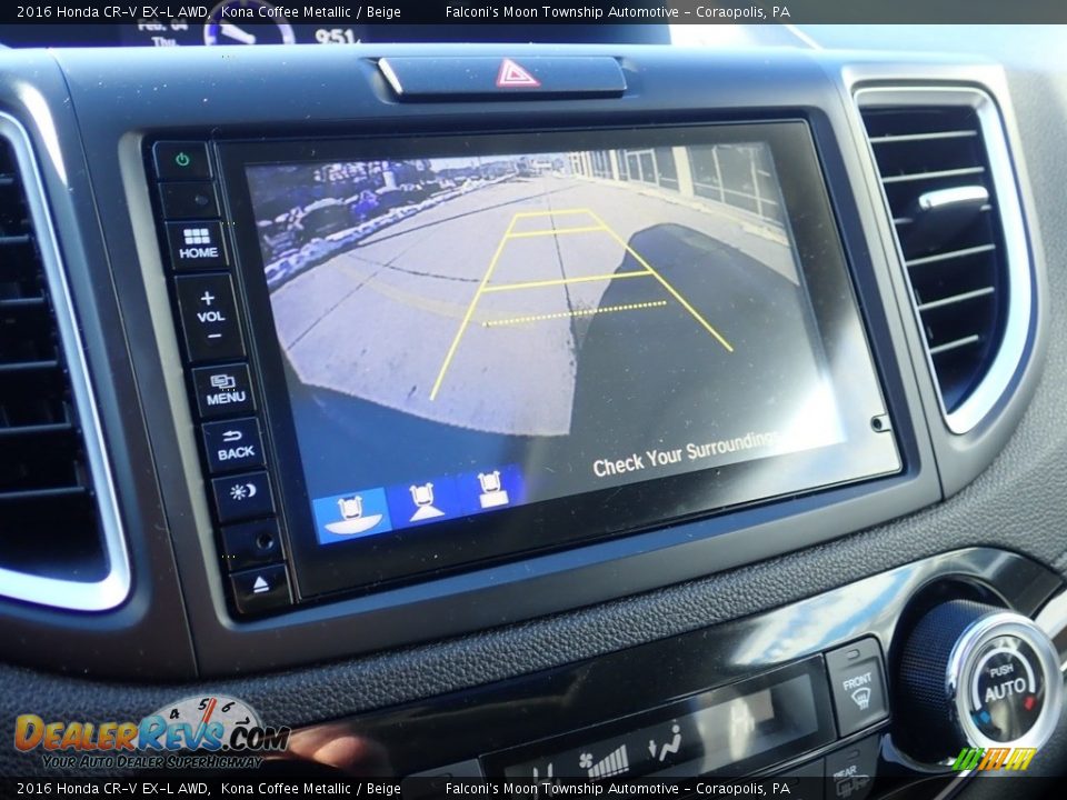 2016 Honda CR-V EX-L AWD Kona Coffee Metallic / Beige Photo #25