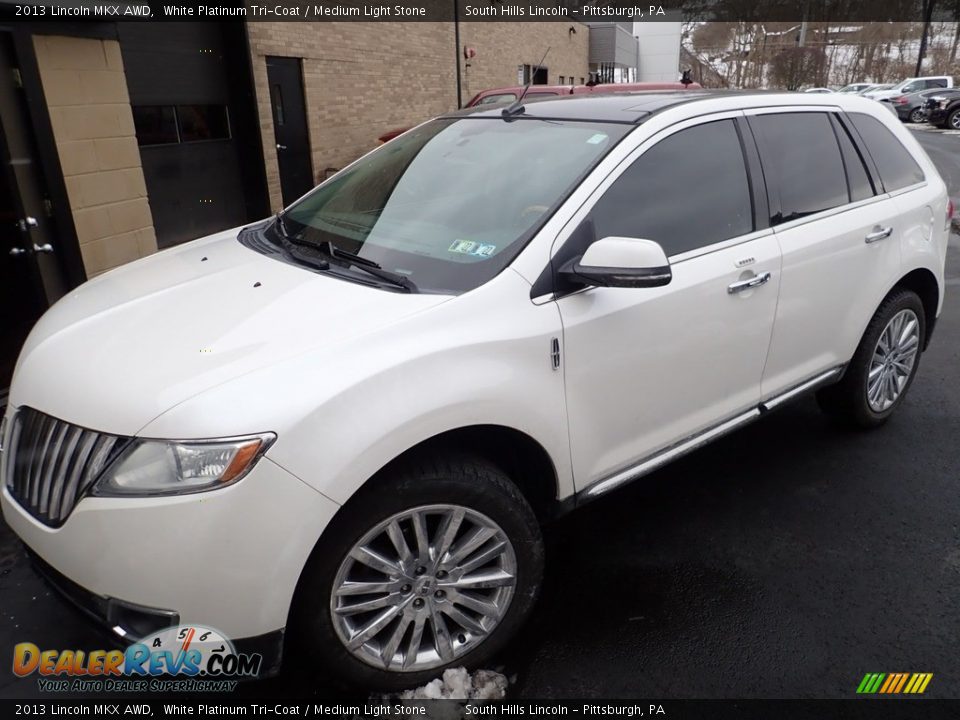 2013 Lincoln MKX AWD White Platinum Tri-Coat / Medium Light Stone Photo #1