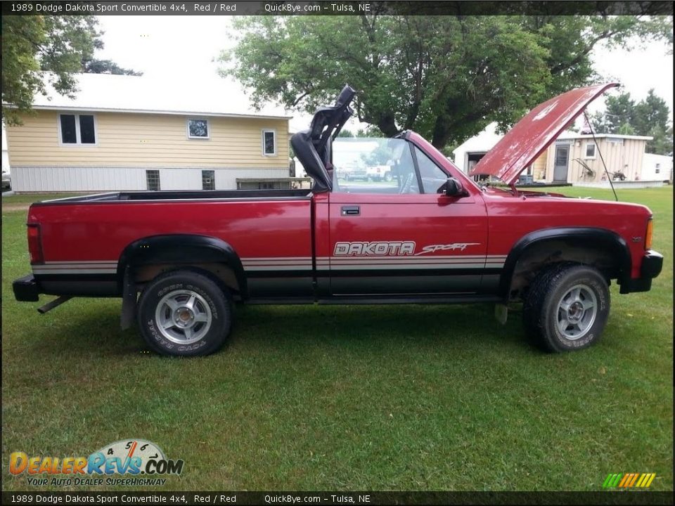 Red 1989 Dodge Dakota Sport Convertible 4x4 Photo #1