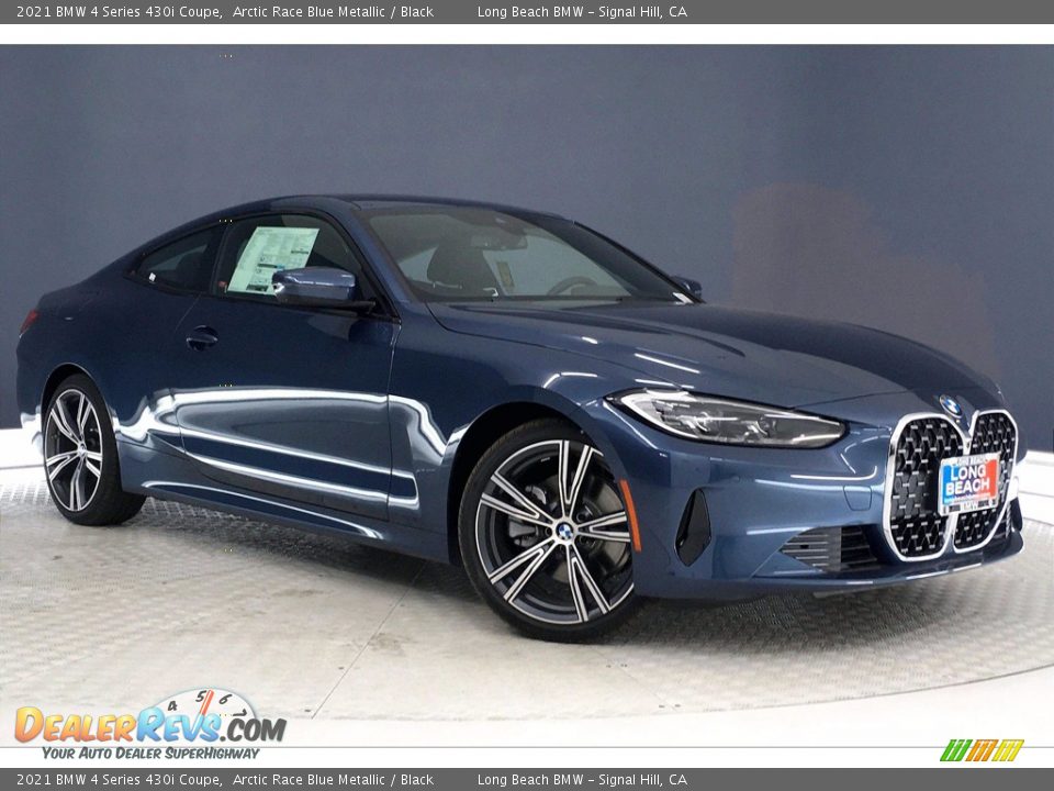 2021 BMW 4 Series 430i Coupe Arctic Race Blue Metallic / Black Photo #1