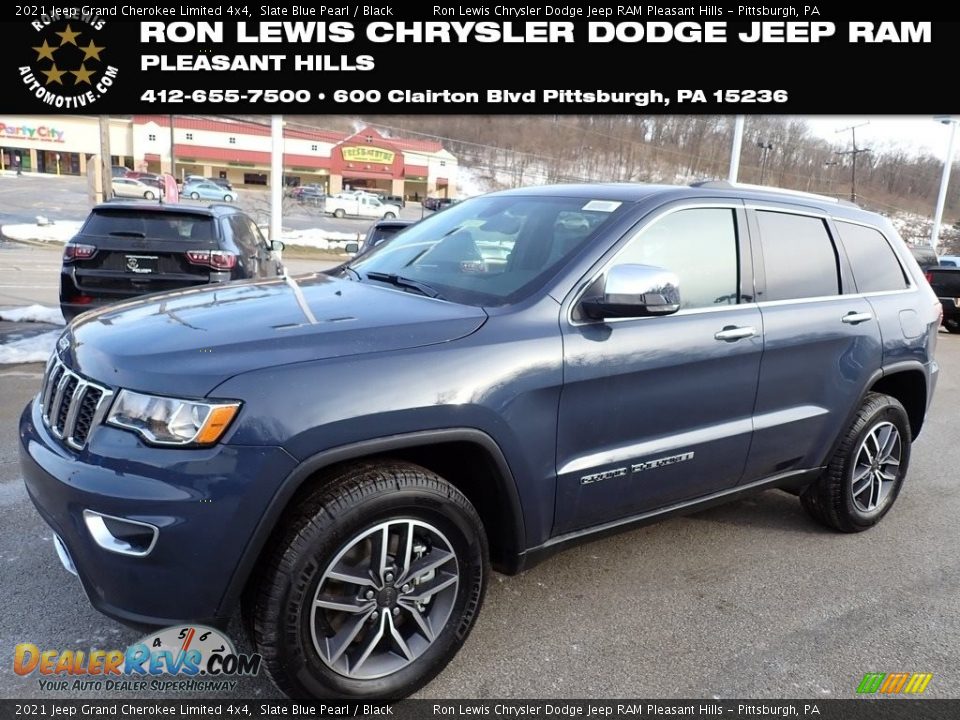 2021 Jeep Grand Cherokee Limited 4x4 Slate Blue Pearl / Black Photo #1