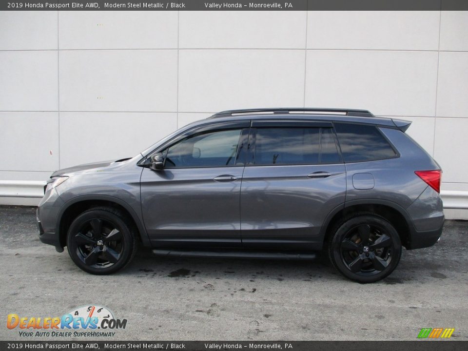 2019 Honda Passport Elite AWD Modern Steel Metallic / Black Photo #2