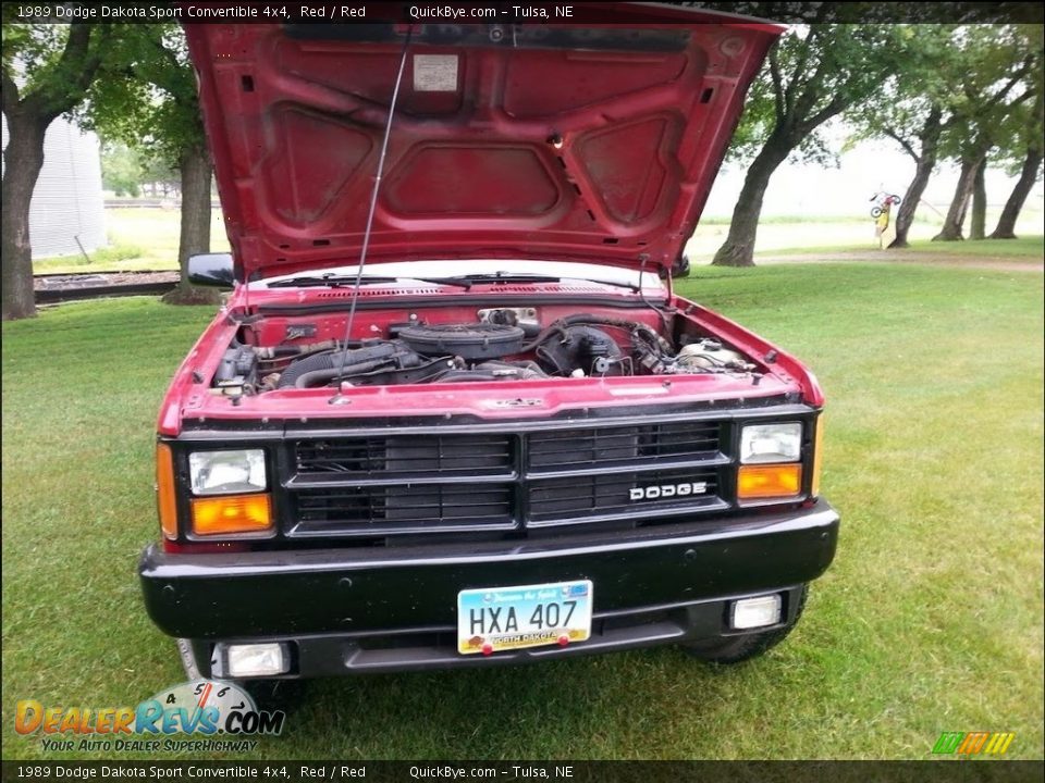 1989 Dodge Dakota Sport Convertible 4x4 Red / Red Photo #2