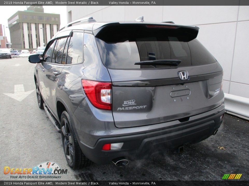 2019 Honda Passport Elite AWD Modern Steel Metallic / Black Photo #3