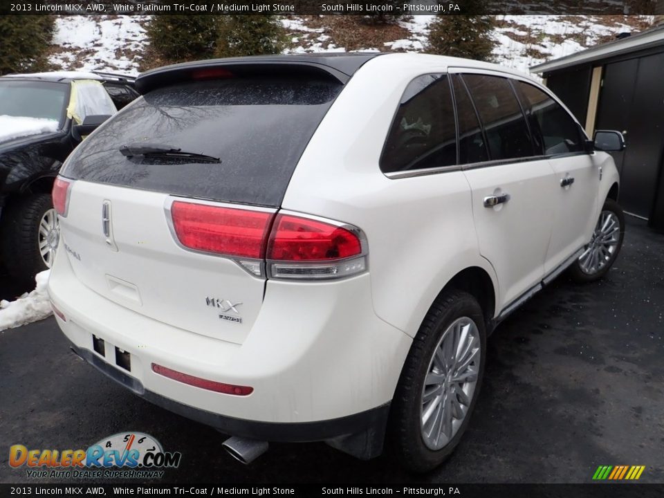 2013 Lincoln MKX AWD White Platinum Tri-Coat / Medium Light Stone Photo #4