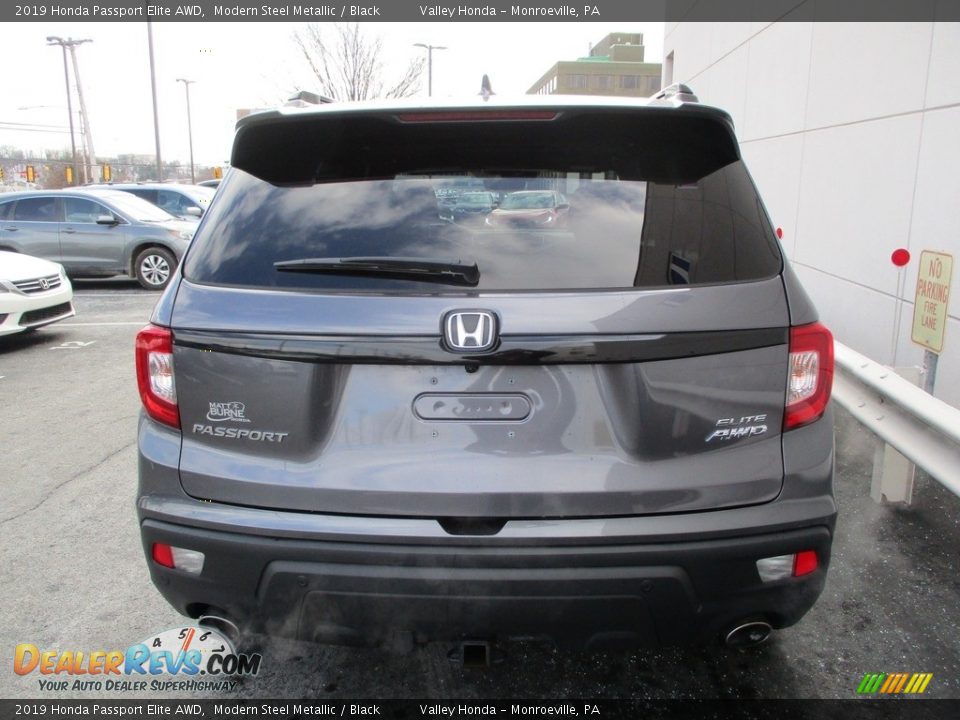 2019 Honda Passport Elite AWD Modern Steel Metallic / Black Photo #4