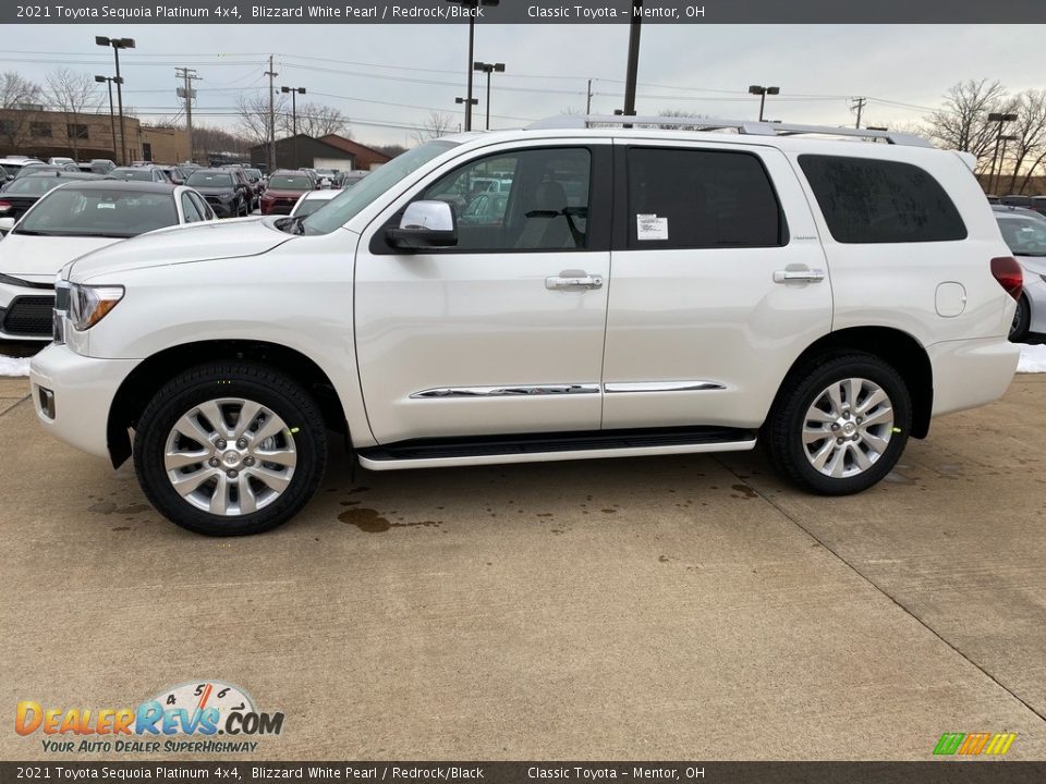 Blizzard White Pearl 2021 Toyota Sequoia Platinum 4x4 Photo #1