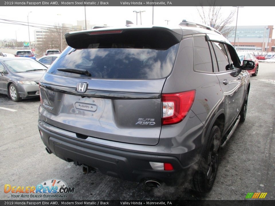 2019 Honda Passport Elite AWD Modern Steel Metallic / Black Photo #5