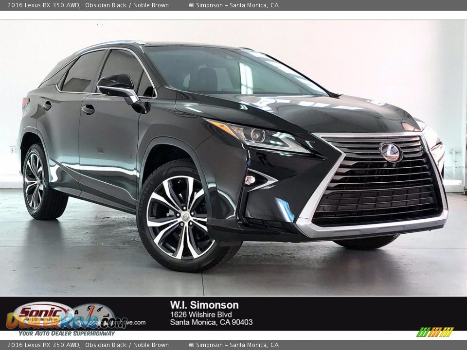 2016 Lexus RX 350 AWD Obsidian Black / Noble Brown Photo #1