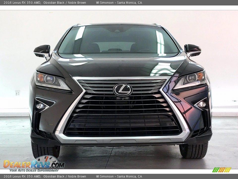 2016 Lexus RX 350 AWD Obsidian Black / Noble Brown Photo #2