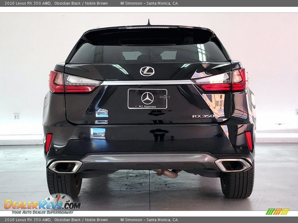 2016 Lexus RX 350 AWD Obsidian Black / Noble Brown Photo #3