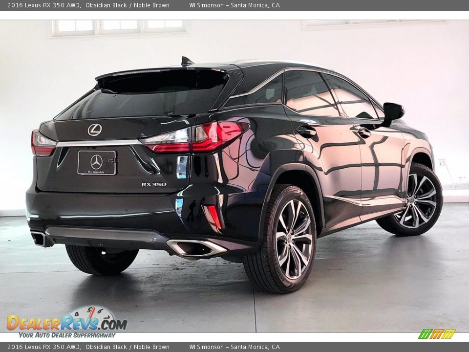 2016 Lexus RX 350 AWD Obsidian Black / Noble Brown Photo #13