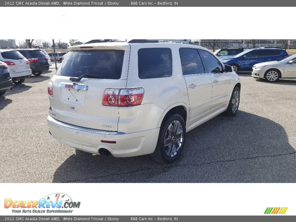 2012 GMC Acadia Denali AWD White Diamond Tricoat / Ebony Photo #6