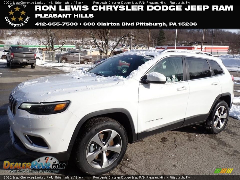 2021 Jeep Cherokee Limited 4x4 Bright White / Black Photo #1