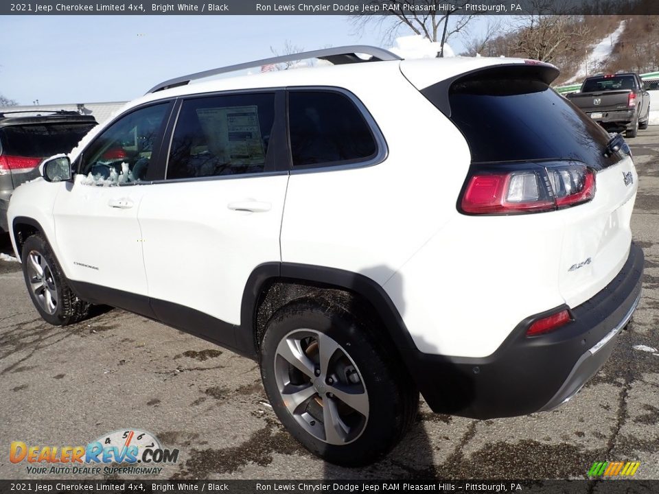 2021 Jeep Cherokee Limited 4x4 Bright White / Black Photo #3