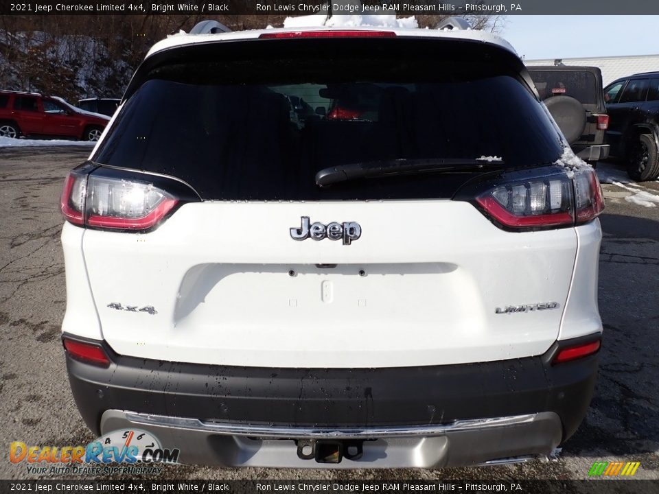2021 Jeep Cherokee Limited 4x4 Bright White / Black Photo #4