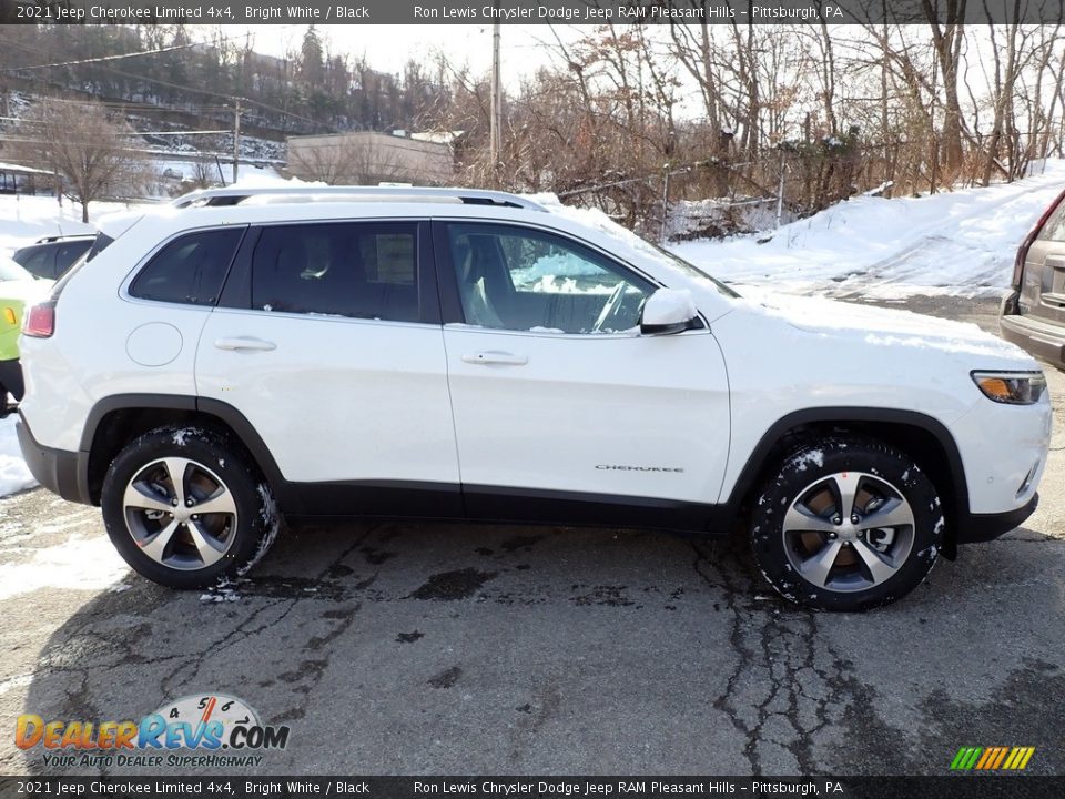 2021 Jeep Cherokee Limited 4x4 Bright White / Black Photo #7