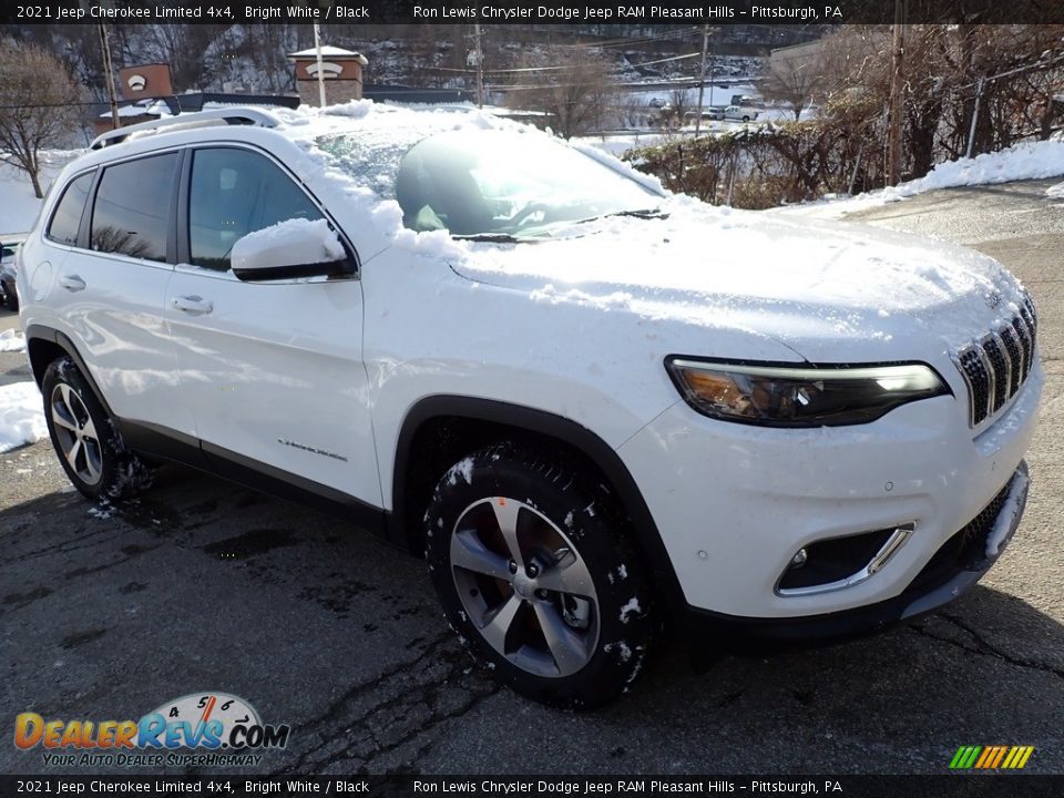 2021 Jeep Cherokee Limited 4x4 Bright White / Black Photo #8