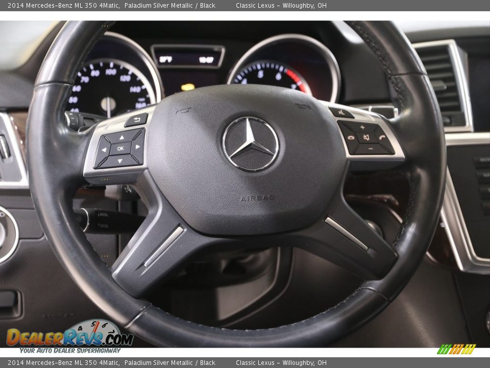 2014 Mercedes-Benz ML 350 4Matic Paladium Silver Metallic / Black Photo #7