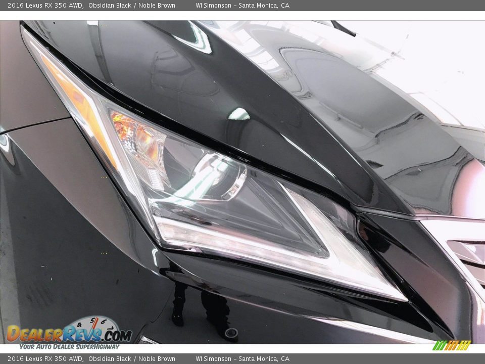 2016 Lexus RX 350 AWD Obsidian Black / Noble Brown Photo #28